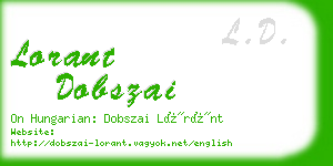 lorant dobszai business card